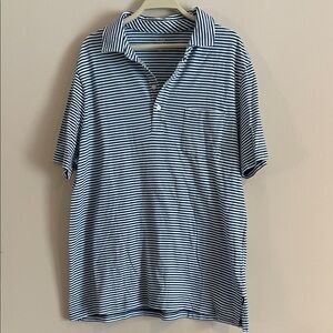 Vineyard Vines Navy and White Striped Polo Shirt
